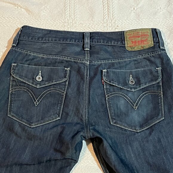 Levi 514 34x32 Slim Straight jeans - cuff distressed - Picture 6 of 8